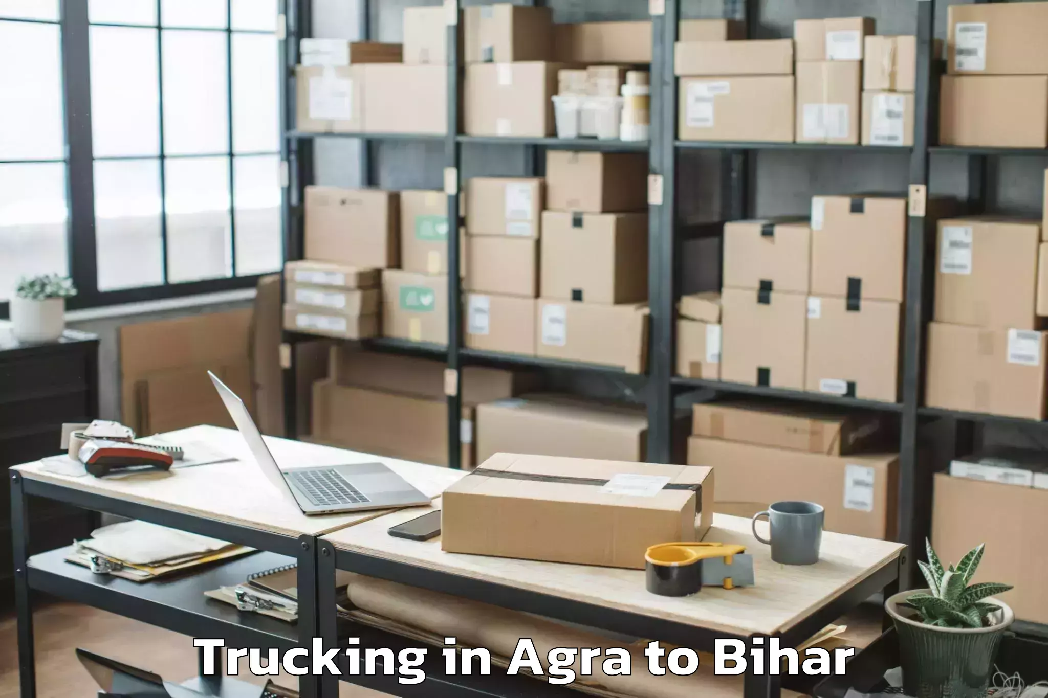 Top Agra to Gaunaha Trucking Available